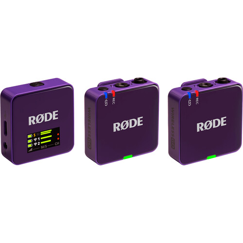RODE Wireless GO (Gen 3) 2-Person Compact Digital Wireless Microphone System/Recorder (2.4 GHz Purple)