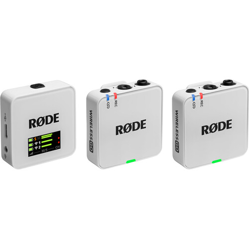 RODE Wireless GO (Gen 3) 2-Person Compact Digital Wireless Microphone System/Recorder (2.4 GHz White)