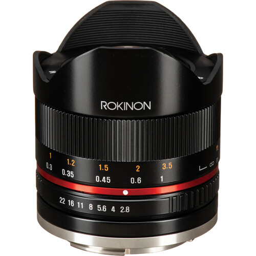 Rokinon 8mm f/2.8 UMC Fisheye II Lens for Canon EF-M (Black)