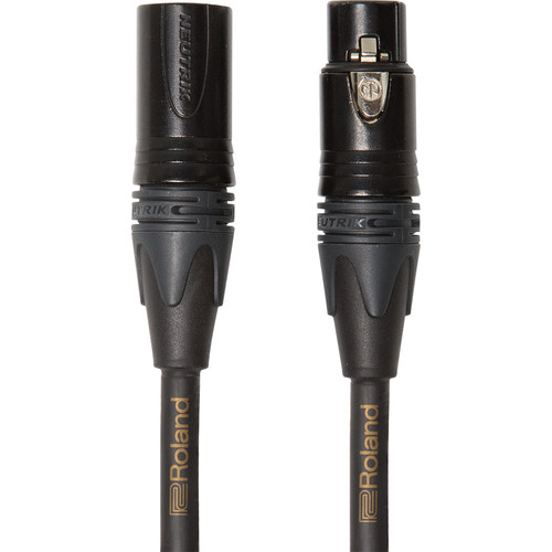 Roland RMC-GQ25 Gold Series XLR Male to XLR Female Quad Microphone Cable (25')
