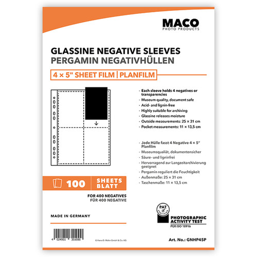 Rollei MACO Glassine Negative Sleeve Pages (4 x 5