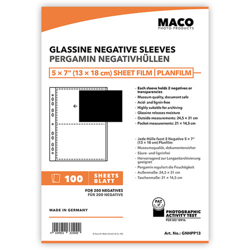 Rollei MACO Glassine Negative Sleeve Pages (5 x 7
