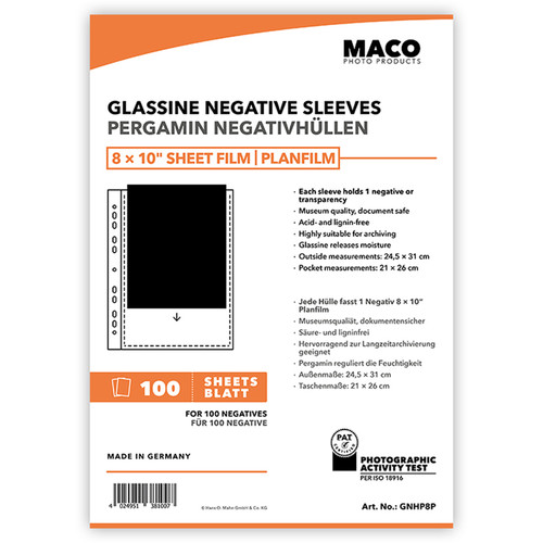 Rollei MACO Glassine Negative Sleeve Pages (8 x 10