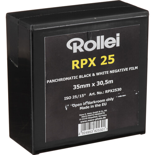 Rollei RPX 25 Black and White Negative Film (35mm Roll Film 100')
