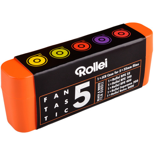 Rollei Fantastic 5 Black and White Film Bundle (35mm Roll Film 5-Pack)