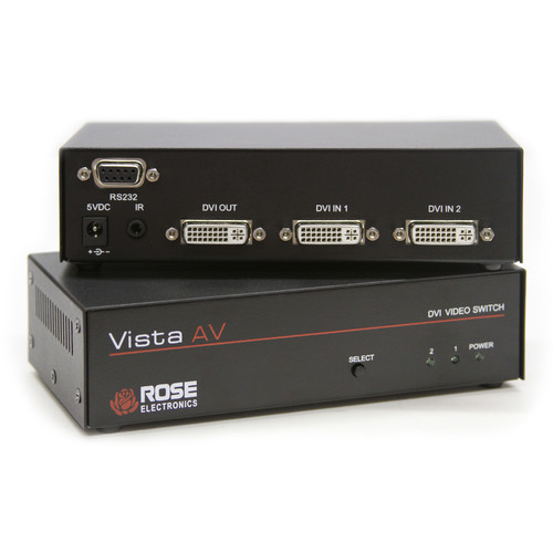 Rose Electronics Vista AV 2 x 1 DVI Video Switch AVS1X02DVI B&H