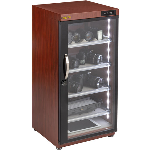 Ruggard EDC-125LRMT Electronic Dry Cabinet with Touchscreen Control (Red Mahogany, 125L)