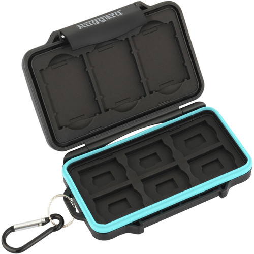 Ruggard Leda Memory Card Case for SD microSD and CF/CFast Cards (Black)
