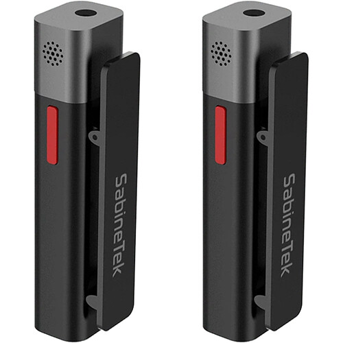 Sabinetek SmartMike+ Bluetooth Wireless Microphones for Smartphones and DSLR Cameras (Black Pair)