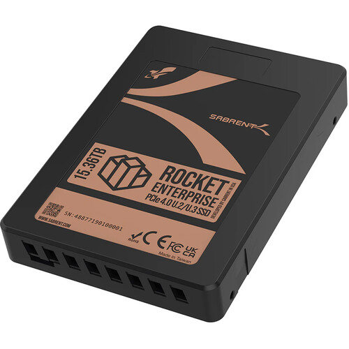Sabrent 15.36TB Rocket Enterprise NVMe PCIe 4.0 U.2 Internal SSD