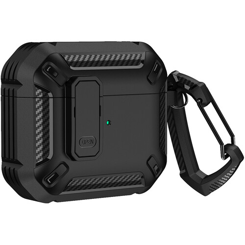 Sahara Case Raider Series Heavy-Duty Case for Apple AirPods 4 (Scorpion Black)