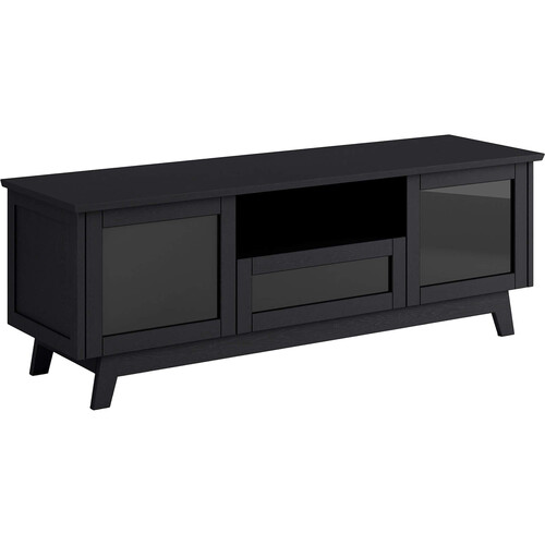 Salamander Designs Audio/Video Cabinet in Black Oak with Smoked Glass Doors (72 x 25 x 21