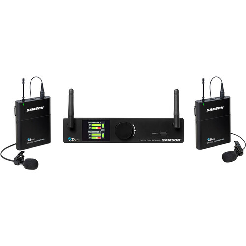 Samson Concert XD2 Presentation Two-Person Rackmount Digital Wireless Lavalier Microphone System (1.9 GHz)