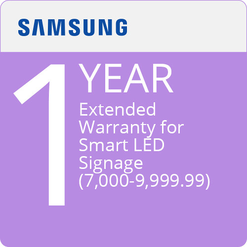 Samsung 1-Year Extended Warranty for Smart LED Signage Displays ($7000.00-$9999.99)