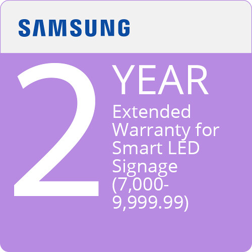 Samsung 2-Year Extended Warranty for Smart LED Signage Displays ($7000.00-$9999.99)