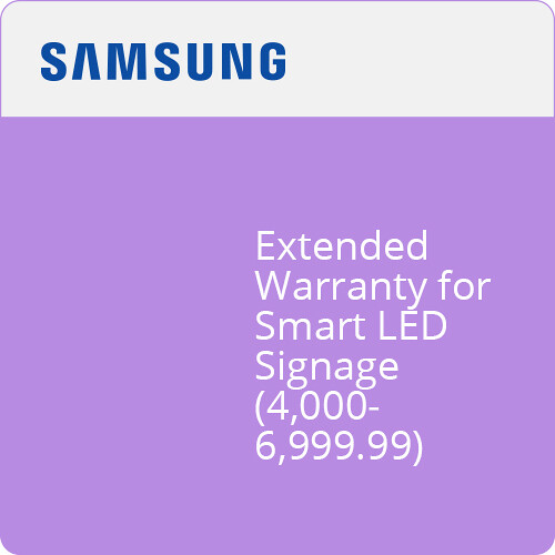 Samsung 3-Year Extended Warranty for Smart LED Signage Displays ($4000.00-$6999.99)