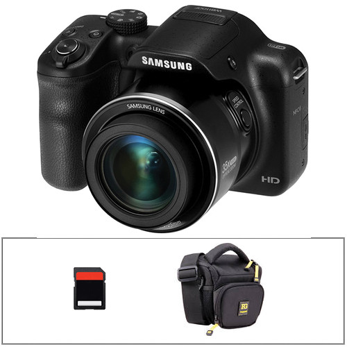 Samsung WB1100F Smart Digital Camera Basic Kit (Black) B&H
