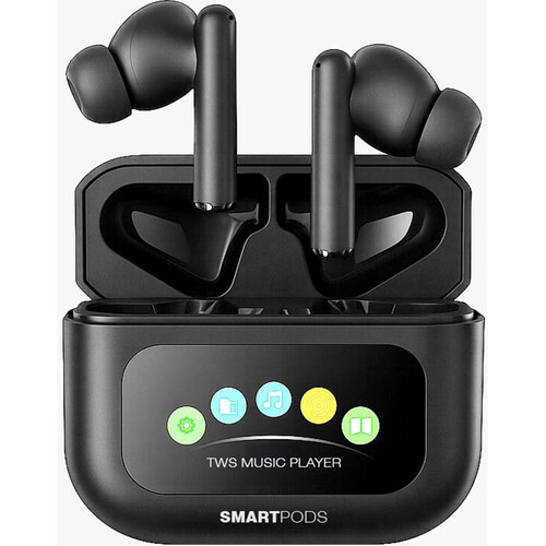 Samvix SmartPods Wireless EarPods with 64GB Kosher MP3 Player (Black No SD Slot)