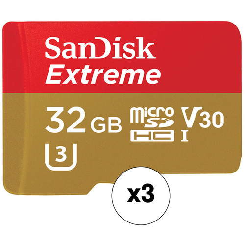 SanDisk 32GB Extreme UHS-I microSDHC Memory Card with SD