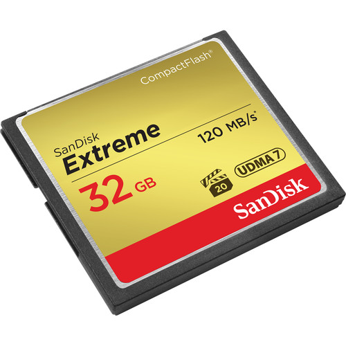SANDISK 32GB EXTREME COMPACTFLASH CARD