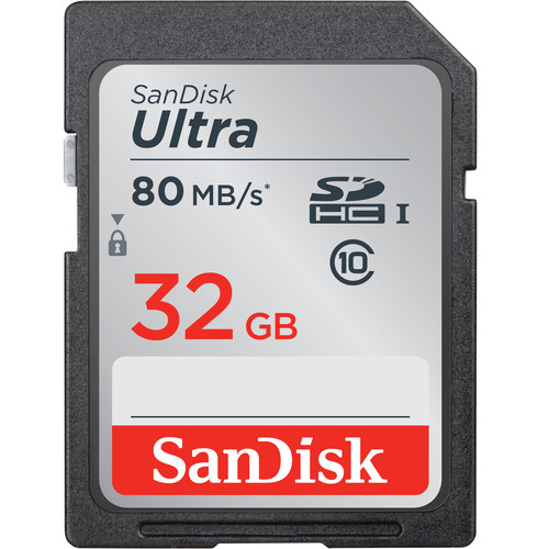32GB Ultra UHS-I SDHC Memory Card (Class 10)