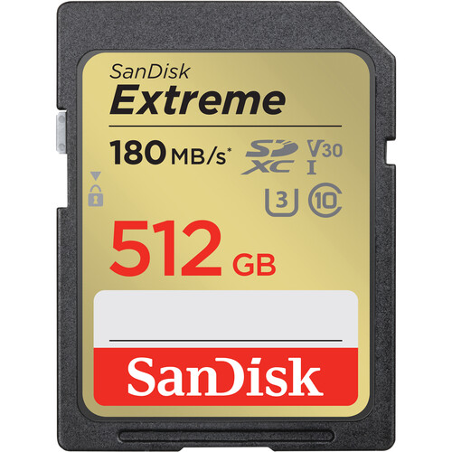 SanDisk 512GB Extreme UHS-I SDXC Memory Card