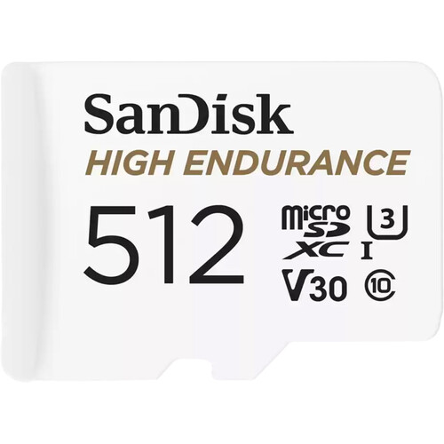 SanDisk 512GB High Endurance UHS-I microSDXC Memory Card with SD Adapter