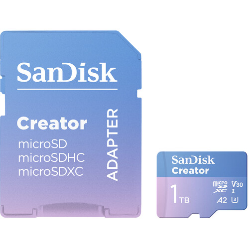 SanDisk 1TB Creator Series UHS-I microSDXC Memory Card with SD Adapter