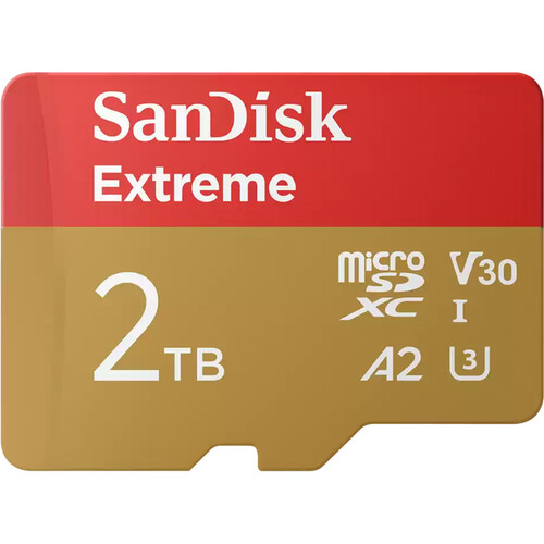 SanDisk 2TB Extreme UHS-I microSDXC Memory Card with SD Adapter