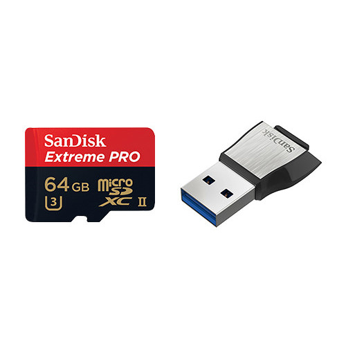 Карта памяти microsdxc uhs i u3 sandisk extreme 64 гб