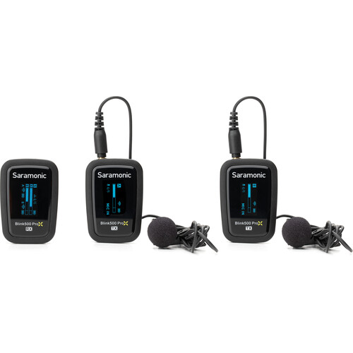 Saramonic Blink 500 ProX B2 2-Person Digital Camera-Mount Wireless Omni Lavalier Microphone System (Black 2.4 GHz)