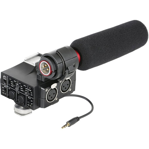 saramonic mixmic audio adapter with shotgun microphone mixmic saramonic mixmic audio adapter with shotgun microphone mixmic