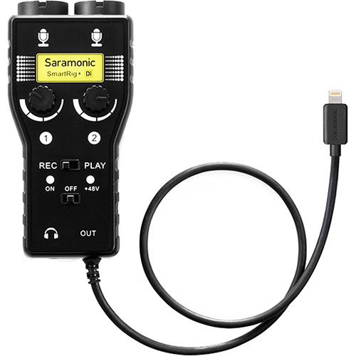 Saramonic SmartRig+ Di Two-Channel Mic and Guitar Interface with Lightning Connector for iOS Devices