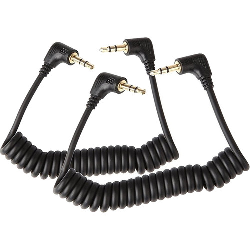 Saramonic SR-CS350 Right-Angle 3.5mm TRS Coiled Audio Output Cable (2-Pack)