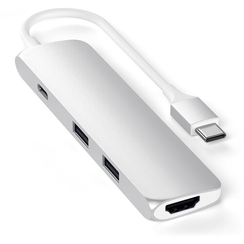 Satechi USB Type-C 4-in-1 Slim Multi-Port Adapter (Silver)