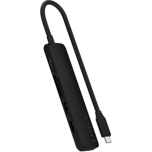 Satechi Slim USB-C 6-in-1 Multi-Port Adapter (Black)