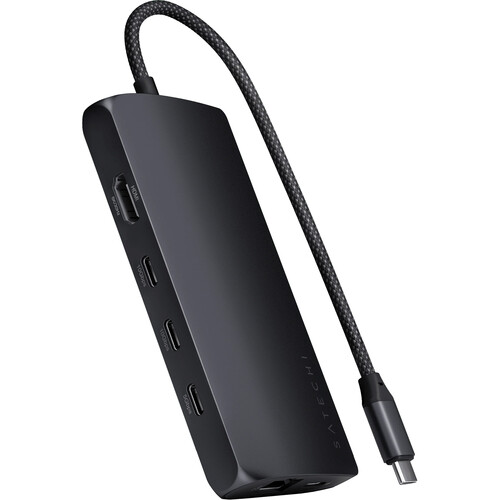 Satechi USB-C Multi-Port 8K Adapter with Ethernet V3 (Midnight)