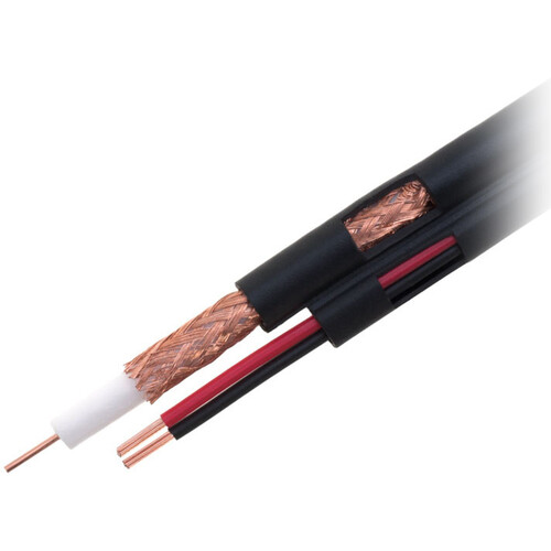 SatMaximum RG59 Coaxial Siamese Cable (1000' Black)