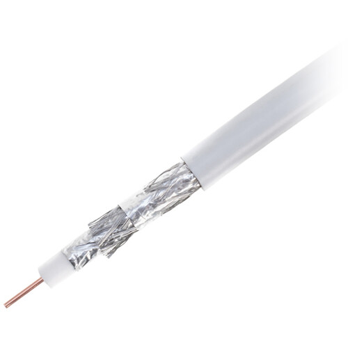 SatMaximum Quad-Shielded RG6 Coaxial Cable (1000' White)