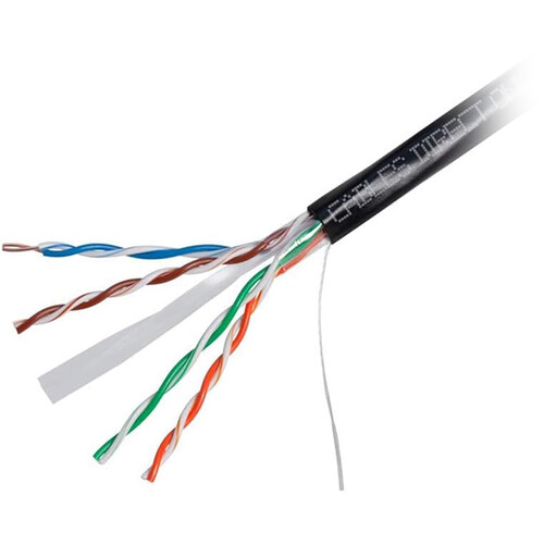 SatMaximum Cat 6 UTP Direct-Burial Outdoor Bulk Ethernet Cable (1000' Black)