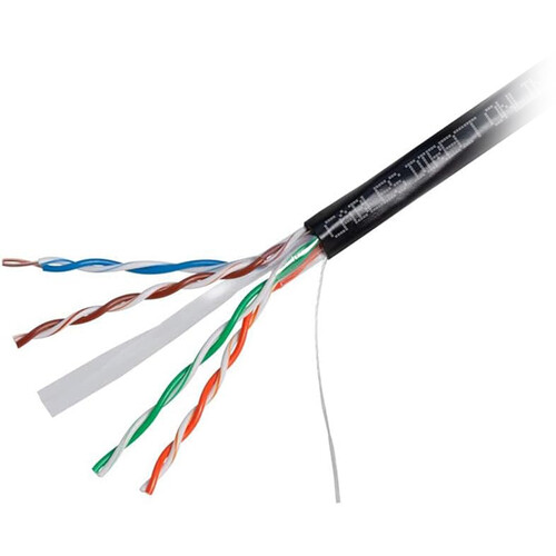 SatMaximum Cat 6 UTP Direct-Burial Outdoor Bulk Ethernet Cable (500' Black)