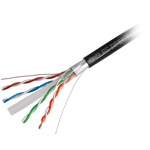 SatMaximum Cat 6 FTP Direct-Burial Outdoor Bulk Ethernet Cable (500' Black)