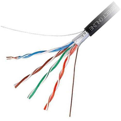 SatMaximum Cat 5e FTP Direct-Burial Outdoor Bulk Ethernet Cable (1000' Black)