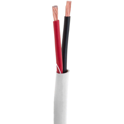 SatMaximum 12 AWG CL2-Rated 2-Conductor Speaker Cable for In-Wall Installation (White 50')