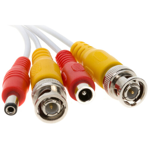 SatMaximum BNC/M+DC5521/M to BNC/M+DC5521/F Cable (50' White)