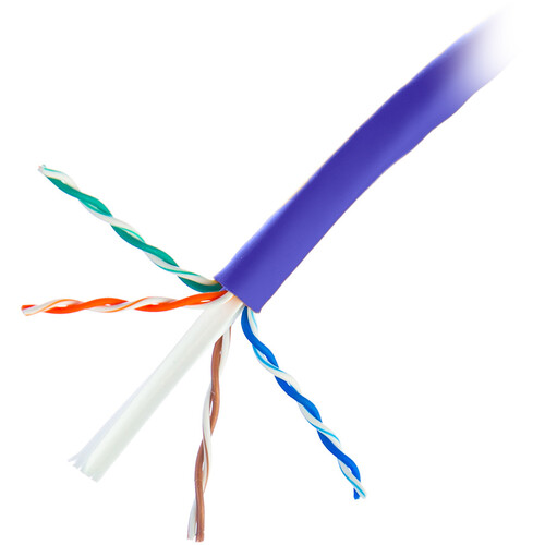 Dynotech Cat 6 UTP Bulk CMR Ethernet Cable (1000' Purple)