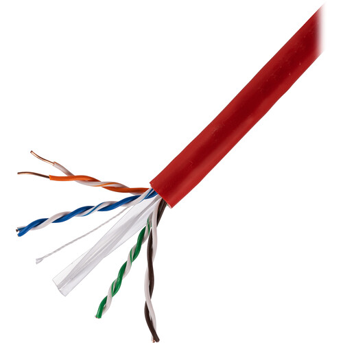 Dynotech Cat 6 UTP Bulk CMR Ethernet Cable (1000' Red)