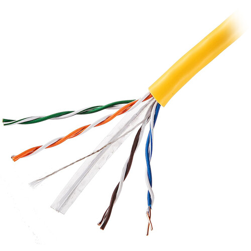 SatMaximum Cat 6 UTP Bulk Ethernet Cable (1000' Yellow)