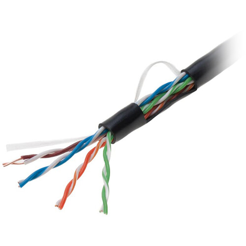 SatMaximum Cat 5e UTP Plenum Bulk Ethernet Cable (1000' Black)