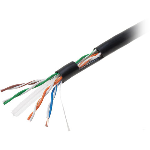 SatMaximum Cat 6 UTP Plenum Bulk Ethernet Cable (1000' Black)